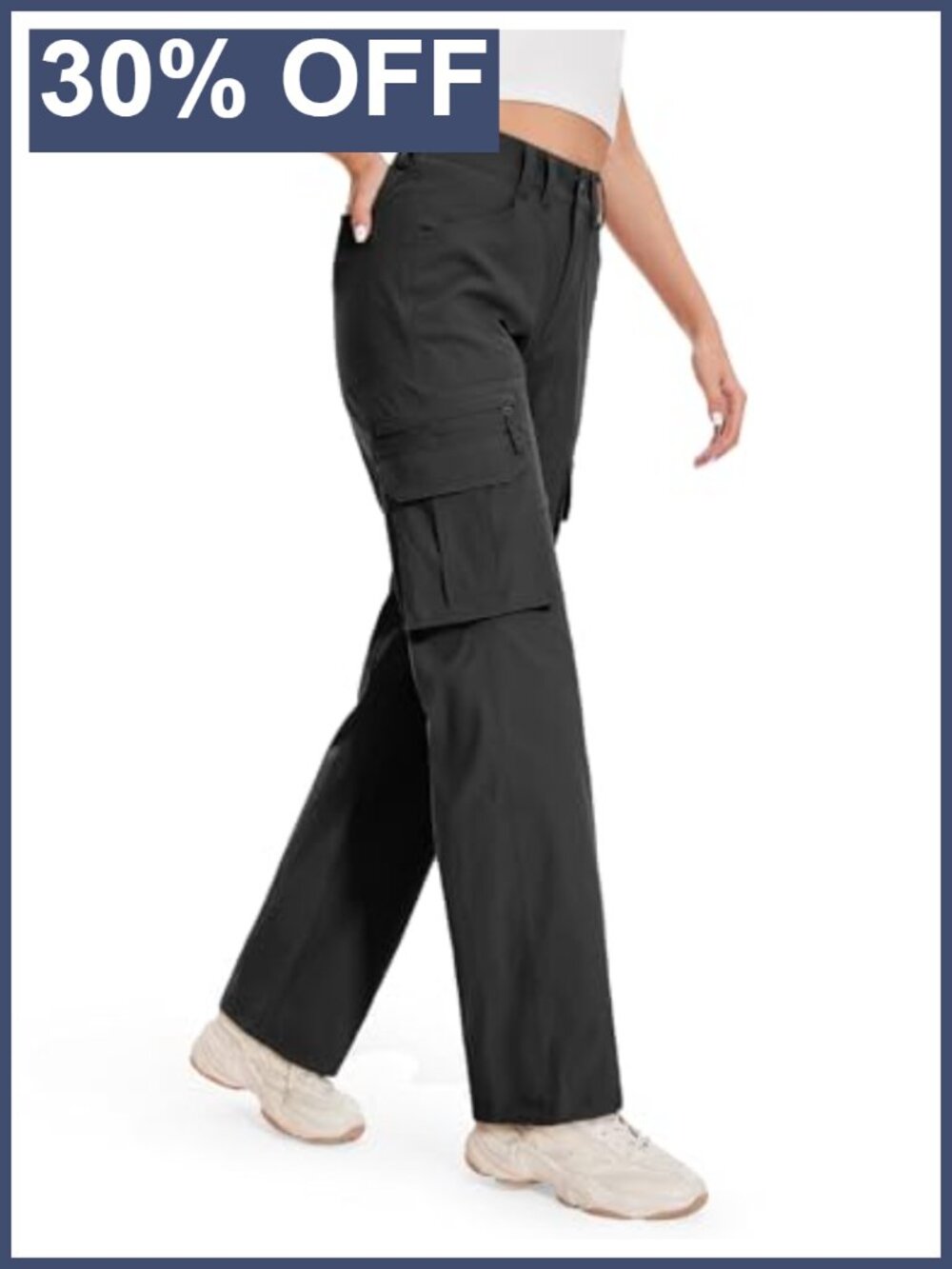 Women's Hiking Pants Water Resistant Quick Dry Cargo 4-Way Stretch High Rise